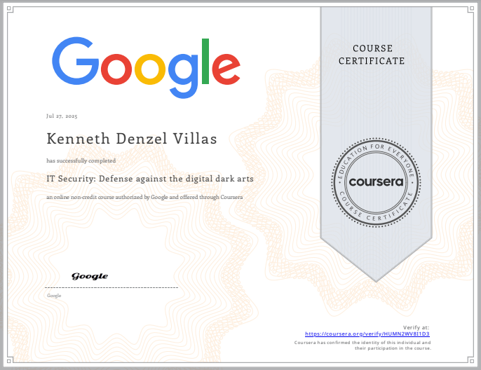 IT Security: Defense against the digital dark arts