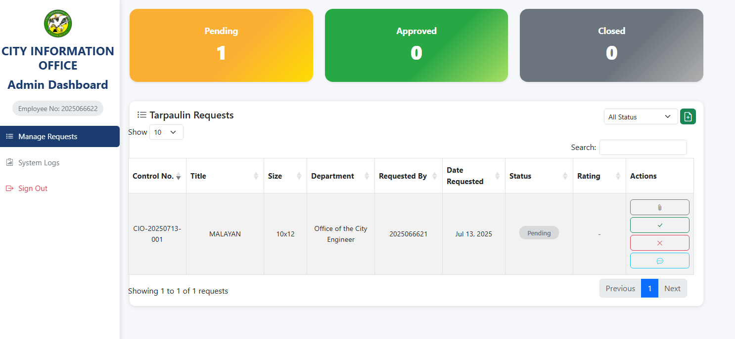Admin Dashboard